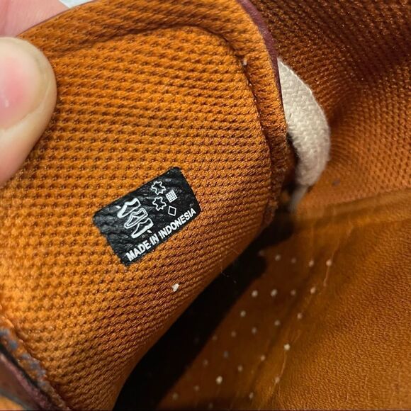 Ecco Men's Burgundy Retro Sneakers Collins Leather Suede Sneakers US 8 EU 40 - Picture 4 of 6